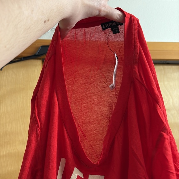 NWT Express Red Let Sparks Fly Soft Shirt Size S - Picture 7 of 12